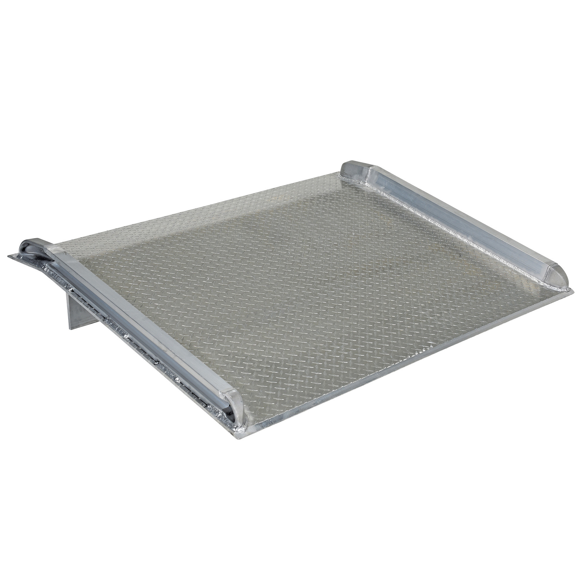 Vestil Aluminum Truck Dockboard - 36in.L x 60in.W, 5,000-lb. Capacity, Welded Aluminum Curbs, Model# BTA-05006036